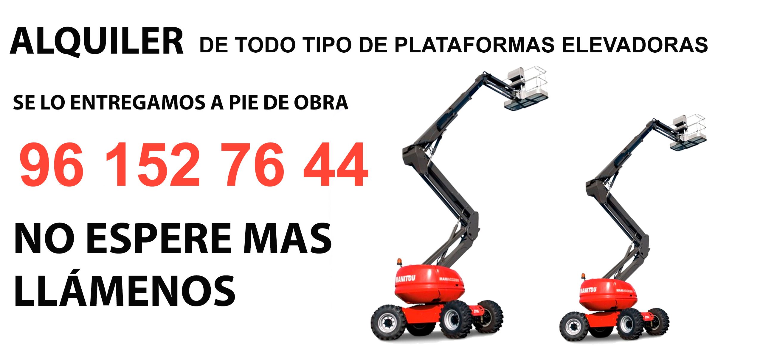Alquiler de plataforma en Favara