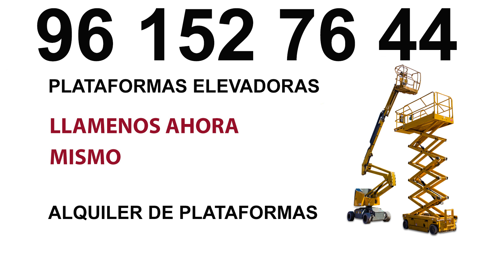 Alquiler de  Plataforma de 20 Metros en Llaurí
