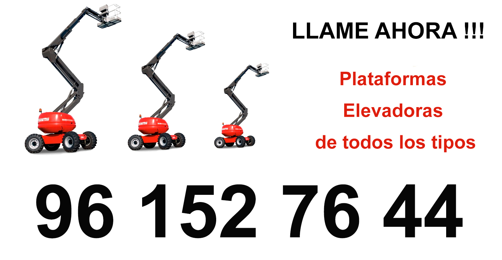 Alquiler de  Plataforma de 20 Metros en Llaurí